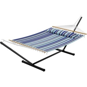 Nasitip Double Hammock with Stand for 2 Person,Heavy Duty Steel Frame,Quilted Pillow & Portable Carry Bag - 1 of 1