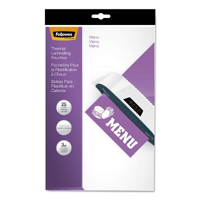 Fellowes Laminating Pouches 3mil 12 x 18 25/Pack 52011