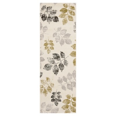 Botanical Runner - Ivory / Green (2'4"x6'7" ) - Safavieh