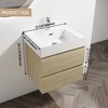 ChicFurnit Bathroom Vanities Modern Vanity with Sleek Design and Ample Storage for Bathroom Spaces, Brown,23.6”*18.13”*24.44" - 4 of 4