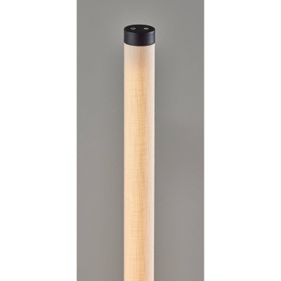 Dorsey Black Marble and Cotton LED Floor Lamp with Smart Touch