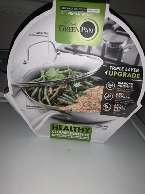 Greenpan Greenwich 12 Stainless Steel Frypan With Lid : Target