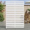Dovelina Outdoor Freestanding Metal Privacy Screen Decorative Garden Fence - 2 of 4
