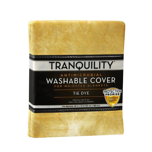 Washable Cover for Weighted Blanket Yellow Tie Dye Tranquility