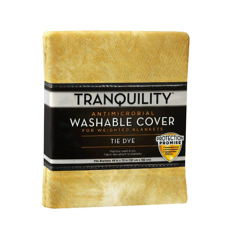Washable Cover for Weighted Blanket Yellow Tie Dye - Tranquility, 1 of 9