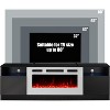 AMERLIFE TV Stand with Fireplace, LED Light Entertainment Center - 3 of 4