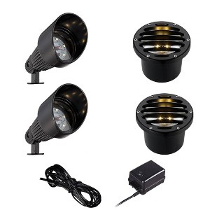 John Timberland Black LED Spot and Large In-Ground Complete Landscape Kit - 1 of 4