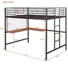 NicBex Twin/Full Size Loft Bed with Ladder and Desk,Loft Bed Frame with Guardrails and Metal Grid,Bed Frame for Kids,Box Spring Not Required - 3 of 4