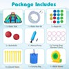 Costway Inflatable Water Park with Climbing Wall Splash Pool Water Cannons Blower - 4 of 4