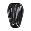 Decorative Glass Vase with Vertical Stripe Pattern for Living Room Decor - Home Decor Accent for Bedroom, Console Display, or Office Décor - 19" Black - 4 of 4