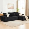 110" Modular L-Shaped Sectional Sofa, Oversized Deep Seat Corduroy Couch with 5 Throw Pillows, Convertible Floor Sofa - 4 of 4