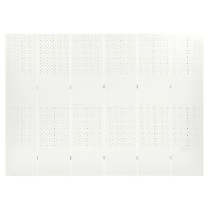 vidaXL Room Divider Freestanding Privacy Screen for Room Separation Steel - White 94.5" x 70.9" - 1 of 4