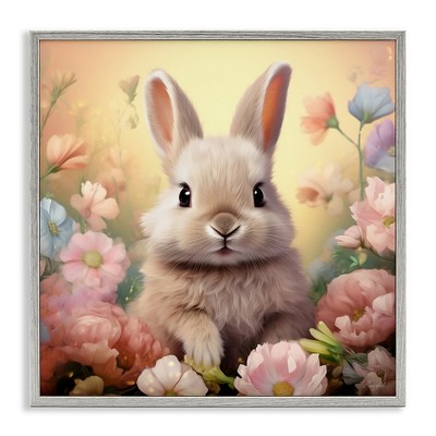 Stupell Industries Bunny in Meadow, 12" x 12"