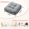 SEVOBAL 2Pack Square Seat Cushions with Premium Soft Cotton Filling, Non-Slip Bottom Durable Chair Pads for Dining Room, Black , 17.8"*17.8"*4.4" - 3 of 4