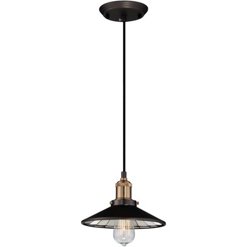 kim syv Enlighten Franklin Iron Works Emile Oil Rubbed Bronze Brass Mini Pendant 8 3/4" Wide  Industrial Led Fixture For Dining Room House Foyer Kitchen Island Entryway  : Target