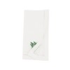 Saro Lifestyle Pine Forest Embroidered Napkin (Set of 6), White, 20"x20" - 2 of 3