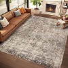 Area Rug, Soft Vintage Rug Traditional Low Pile Large Boho Rug Indoor Distressed Non-Slip Carpet for Living Room Bedroom Dining Room - 2 of 4