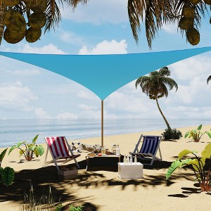 COZONY 12ft Triangle Sun Shade Sail, UV Block Outdoor Canopy for Patio ...