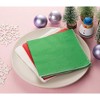Juvale 210-Pack Plain Disposable Paper Cocktail Napkins for Christmas Party Supplies - Red, Green, White - 2 of 4