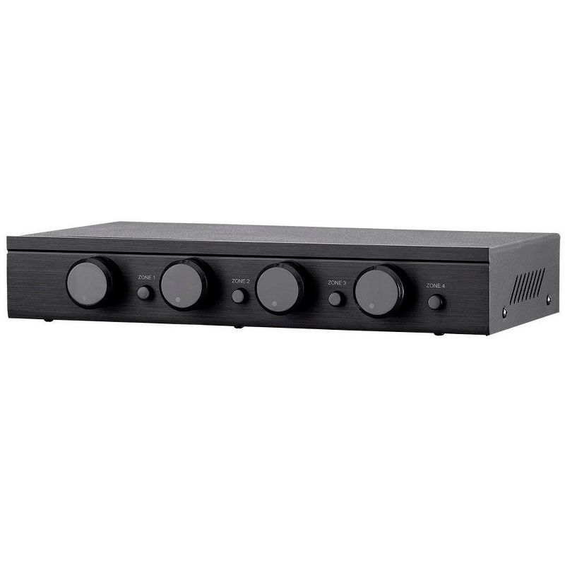 Monoprice SSVC-4.1 Single Input 4-Channel Speaker Selector With Volume Control, Impedance Protection, Individual Zone On/Off Buttons, 1 of 5