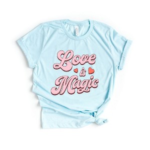 Simply Sage Market Women's Love Is Magic Short Sleeve Graphic Tee - 1 of 4