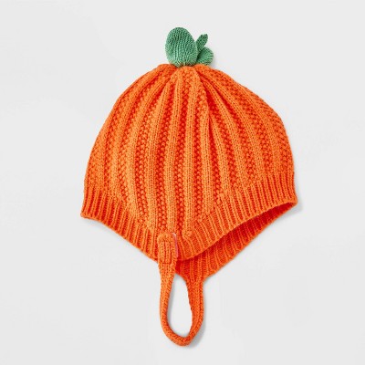 Image of Baby Girls' Bonnet - Cat & Jack™ Orange 0-6M