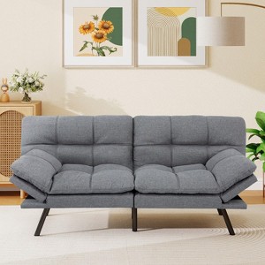 Vipbear 68" Futon Sofa Bed,Convertible Memory Foam Couch Bed,Folding Sofa Bed Sleeper Couch - 1 of 4