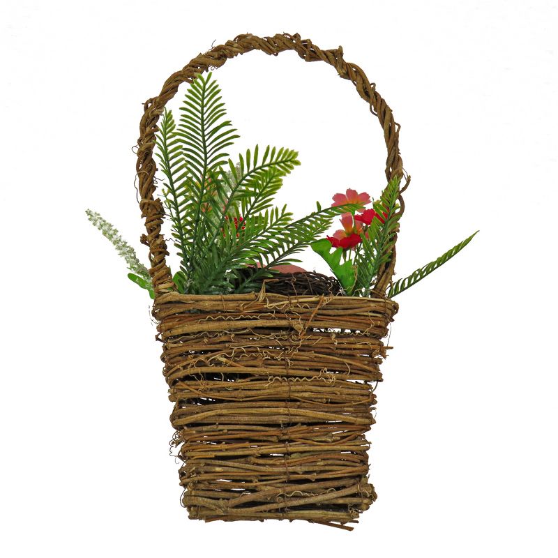 15" Artificial Easter Floral and Greens in Woven Basket - National Tree Company, 4 of 5