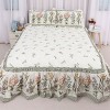 Green Flowers 3-Piece Comforter Set, King Size – Includes 1 Soft Lightweight Comforter and 2 Matching Pillowcases, Floral Bedding - 3 of 4