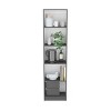 INFURNIC Decorative Bookshelf Compact Bookcase with 5 Shelves Slim Storage Solution for Small Spaces, Multicolored, 11.77"*17.72"*71.1" - 2 of 4