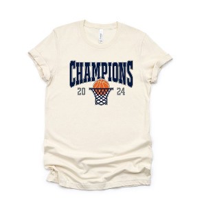 Simply Sage Market Women's College Basketball 2024 Champions CT Short Sleeve Graphic Tee - 1 of 3
