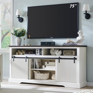 Sincido 66" TV Stand for 75 Inch TVs with Sliding Door & Adjustable Shelf for Living Room - 1 of 4