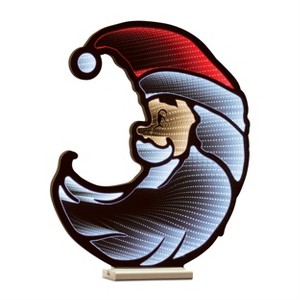 Santa Half Moon Ekkolight Acrylic 23"H LED Christmas Display Decor by Melrose - 1 of 3