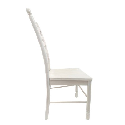 Whitman Whitewash Solid Wood Ladderback Side Chair