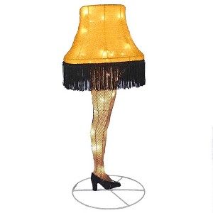 Kurt Adler 28-Inch Leg Lamp 3D Tinsel Lighted Lawn Décor - 1 of 4