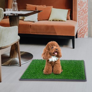 FURNIinspire Pet Training Pads And Potties Pet Toilet Dog Potty Artificial Turf, Pet Indoor Lawn Protection Potty, Pet Friendly, Green, 30"*20" - 1 of 4