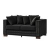 2-Piece Velvet Sofa Set with Storage & Square Arms - 4 of 4