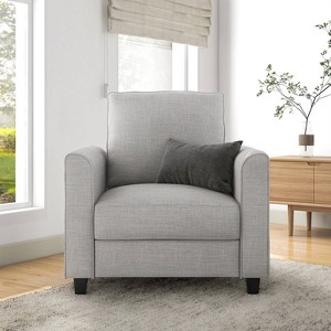 miBasics Starreach Transitional Upholstered Armchair Light Gray - 1 of 4
