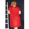 Women's Sequin Short Sleeve Dress - Blue B - 4 of 4