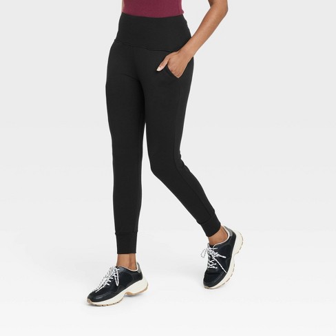 Women's Super Soft High Waisted Joggers With Pockets - A New Day™ Black M :  Target