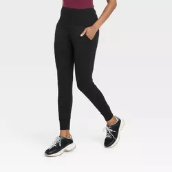 Women's Super Soft High Waisted Joggers with Pockets - A New Day™ Black