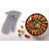 Evideco French Home Goods Chef's Choice Cotton Oven Mitt - Heat-Resistant Quilted Kitchen Glove with Hanging Loop - 4 of 4