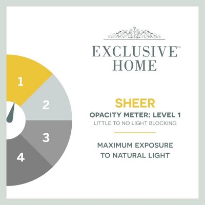 Snowflake Sheer Light-Filtering Rod Pocket Curtain Panels, 50"x96", Set of 2