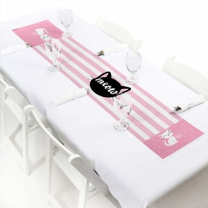 Big Dot of Happiness Purr-fect Kitty Cat - Petite Kitten Meow Baby Shower or Birthday Party Paper Table Runner - 12 x 60 inches - 1 of 4