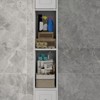 GlasFlength Decorative Storage Cabinets, Square Wood Coffee Table with Hidden Storage and Lift-Up Tops for Living Room, White,31.5"*30.51"*17.6" - 4 of 4
