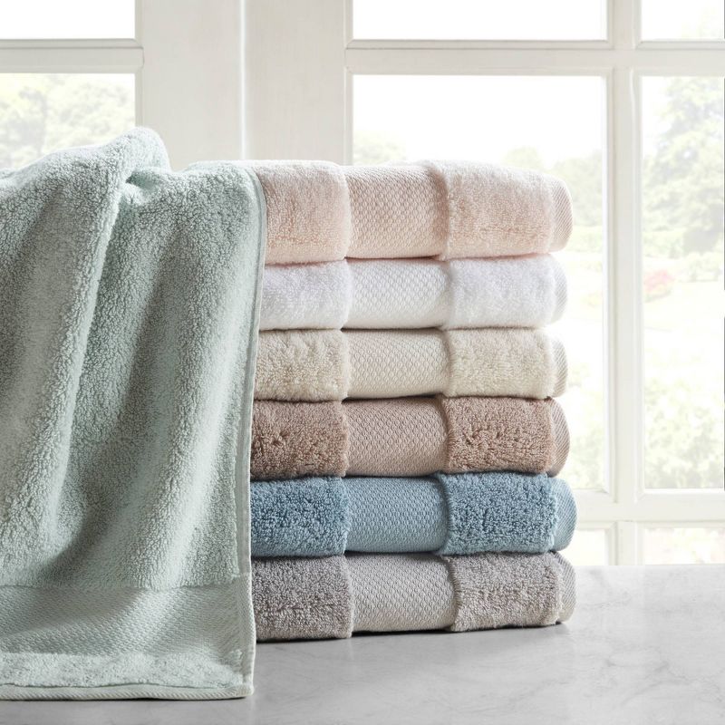 Turkish 100% Cotton 6pc Absorbent Ultra Soft Bath Towel Set, 5 of 8