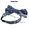 Unique Bargains Women's Double Bow Knot Fashion Headband Blue White Flower Pattern 1.34 Inch Wide 1 Pcs - 4 of 4