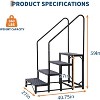 Portable RV Stairs with Handrail, Non-Slip RV Step Ladder for Travel Trailers, Campers, Hot Tubs, Porch and Pool Access - 2 of 4