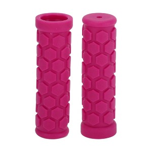Unique Bargains Bike Handlebar Grips Covers 4.02" Pink 1 Pair - 1 of 4
