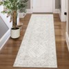 Modern Washable Geometric Rug – Ultra-Soft Distressed Accent Carpet with Non-Slip Backing - 3 of 4
